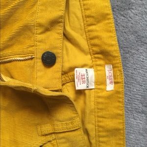 Mustard yellow corduroy J Crew